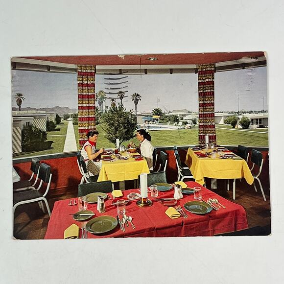 Vtg Sept 11th 1955 Postcard The Tucson Biltmore Hotel Dining Arizona AZ Phoenix - Picture 1 of 3